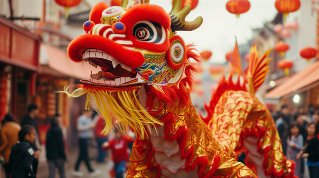 Chinese new year Dragon at the festival