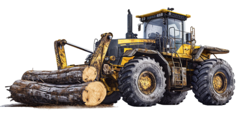Log Skidder, transparent background, isolated image, generative AI