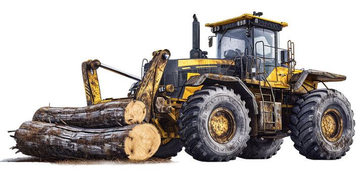 Log Skidder, transparent background, isolated image, generative AI