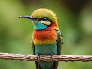 Fototapeta premium Colorful Bird Art color generative AI Photo