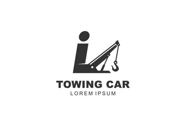 I Letter Towing Car logo template for symbol of business identity