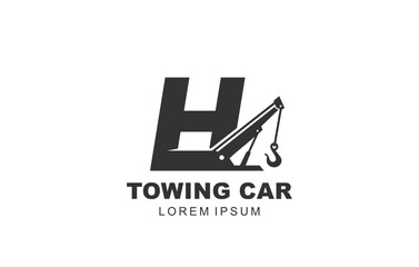 H Letter Towing Car logo template for symbol of business identity