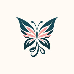 Fototapeta premium A butterfly logo with a circle around it