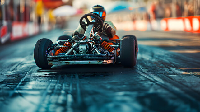 A Go-kart Racing Engine Small But Mighty On A Race Track.