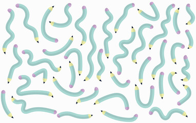 Hand drawn doodle decorative Pencil collection.