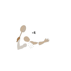 icon badminton sport template design trendy