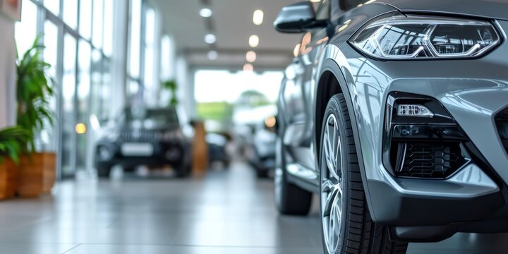 luxury cars in the interior close-up Generative AI