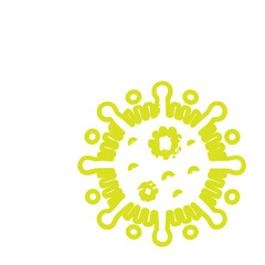 virus and bactery cell vector set