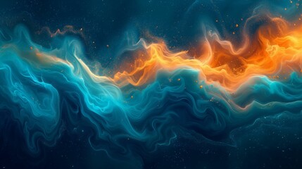 Swirling Elegance: High-Resolution Abstract Background with Gentle Oil Paint Swirls, Soothing...