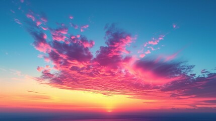 Naklejka premium Soothing Twilight: High-Resolution Evening Sky Background with Smooth Transition and Calm Atmosphere