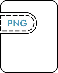 PNG File icon thick black outline