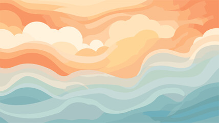 Fototapeta na wymiar Convey the dynamic energy of the atmosphere in a vector scene featuring clouds drifting across the sky creating ever-shifting patterns and formations .simple isolated line styled vector illustration