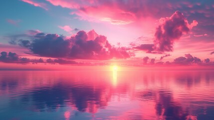 Fototapeta na wymiar Tranquil Twilight Horizon: Serene Sky with Pastel Brushstrokes, Creating a Minimalist and Atmospheric Background Perfect for Relaxation and Meditation, Ideal for Digital Art, Website Design, and Inspi
