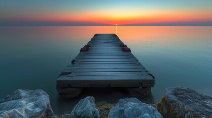 Serene Sunset Pier: Perfect for Meditation and Summer Travel