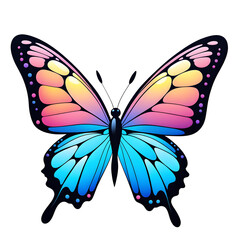 A Butterfly Illustration with Transparent Background