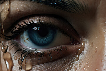 Crying sad person and tears wallpaper