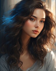 Naklejka premium portrait of a woman