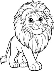 illustration of lion cartoon
