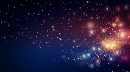 Fototapeta premium Fireworks background for celebration, holiday celebration concept