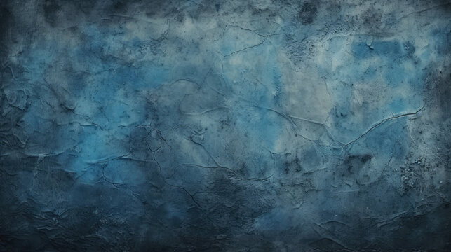 Dark blue colors old grunge wall texture