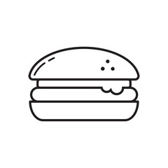 burger icon isolated on white
