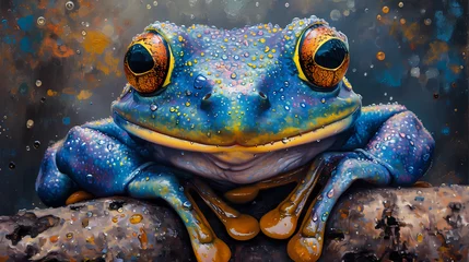 Wandaufkleber frog smiling at you © Manja