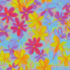Fototapeta na wymiar flowers. Abstract seamless pattern. AI generated. 