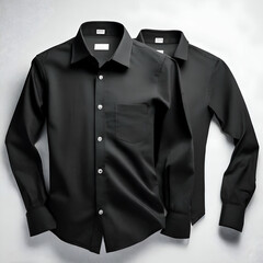 Black Shirt front, Mock up template for design print and logo addition, buissness suite