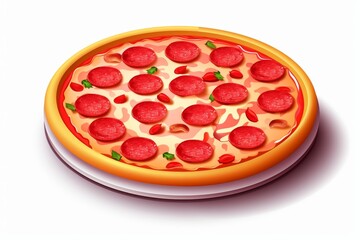 Pizza vector icon on white background