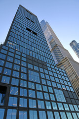 Modern skyscrapers of Hudson Yards, neighborhood on West Side of Midtown Manhattan, New York City