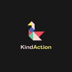 Kind Action company logo abstract
