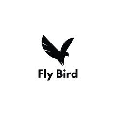 Fly bird vector logo