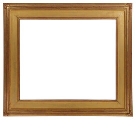 Modern wooden picture frame on a transparent background, in PNG format.