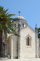 Fototapeta na wymiar St. Archangel Michael Church in Herceg Novi, Montenegro.