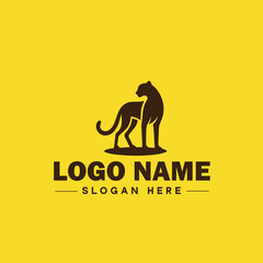 Cheetah animal logo and icon clean flat modern minimalist business and luxury brand logo design editable vector
