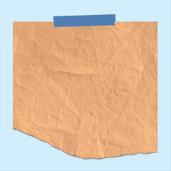 Torn Paper Note with Tape