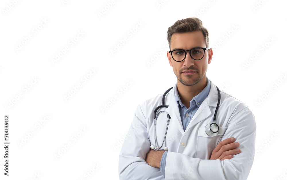 Wall mural Doctor standing on transparent background