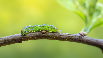 Caterpillar on a branch.