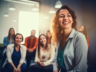 Happy and Confident Trainer After Workshop,Energized Trainer After Employee Training