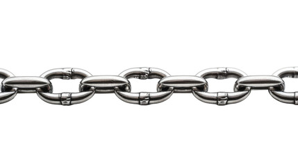 Fototapeta premium close up of metal chain part on transparent background