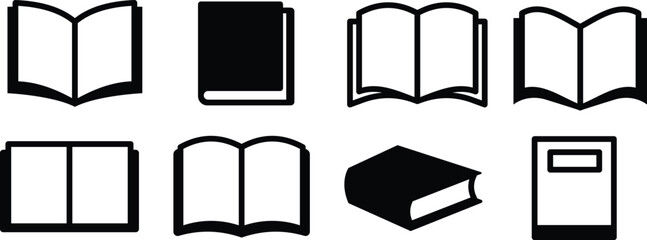 Book icon set. Simple book symbol. Vector - obrazy, fototapety, plakaty