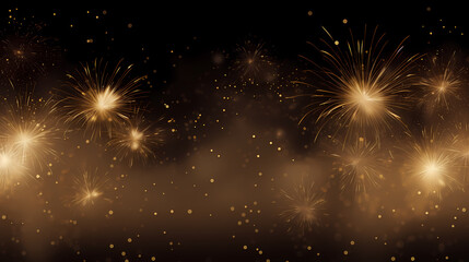 Beautiful creative holiday background with fireworks and sparkles