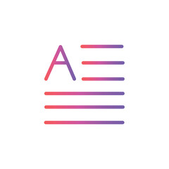 file document archive line gradient icon