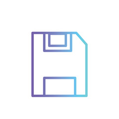 editor floppy save line gradient icon