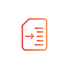 Fototapeta premium file document archive line gradient icon