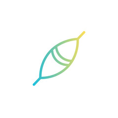 bait fish hook line gradient icon
