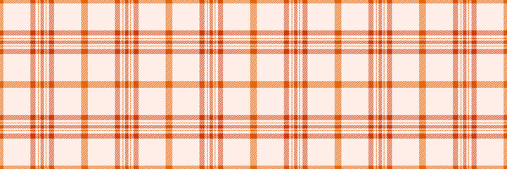 Ornament background check fabric, outfit texture pattern tartan. Sofa vector plaid seamless textile in orange and linen colors.