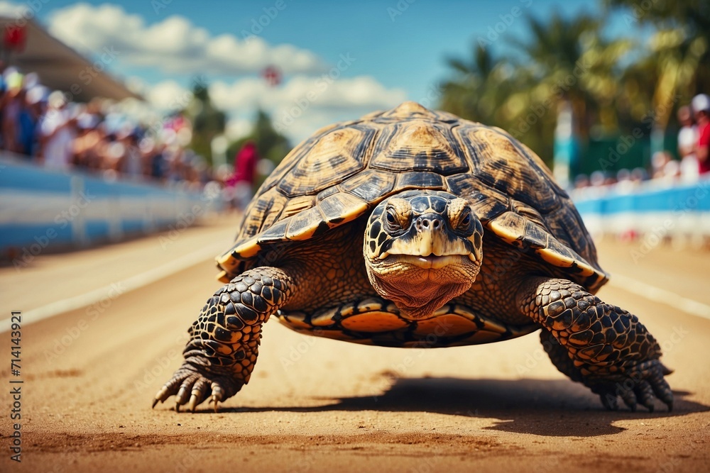 Wall mural Tortoise race