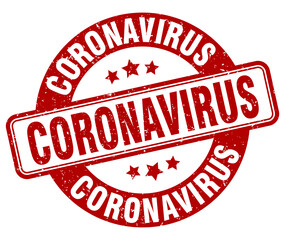 coronavirus stamp. coronavirus label. round grunge sign