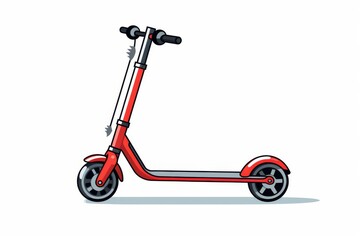 Electric push scooter icon illustration